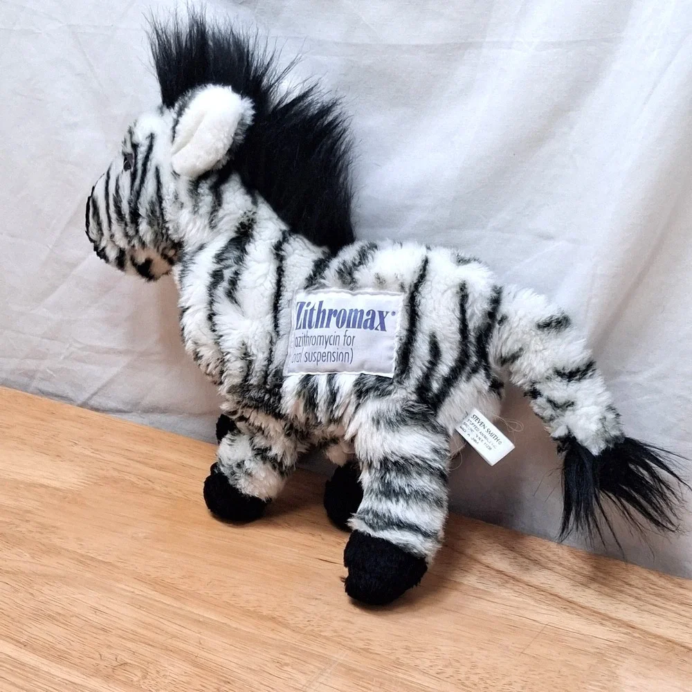 Steven Smith Zebra Plush Full Body Hand Puppet Big Pharma Advertising